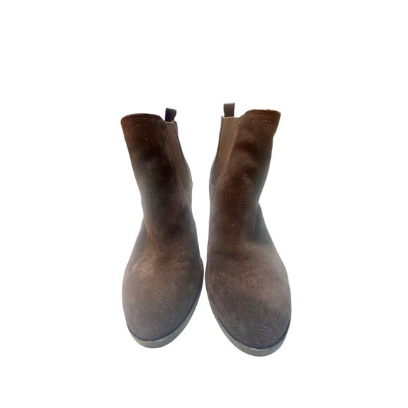 Lucky Brand Womens Brown Suede Wedge Ankle Boots Size 7 - Picture 2 of 6